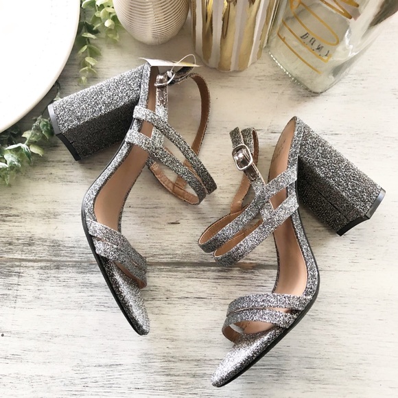 a new day Shoes - A New Day metallic strappy stiletto heels